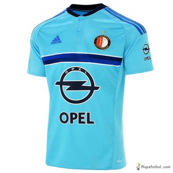 Camiseta Feyenoord Rotterdam Replica Segunda Ropa 2016/17 Azul